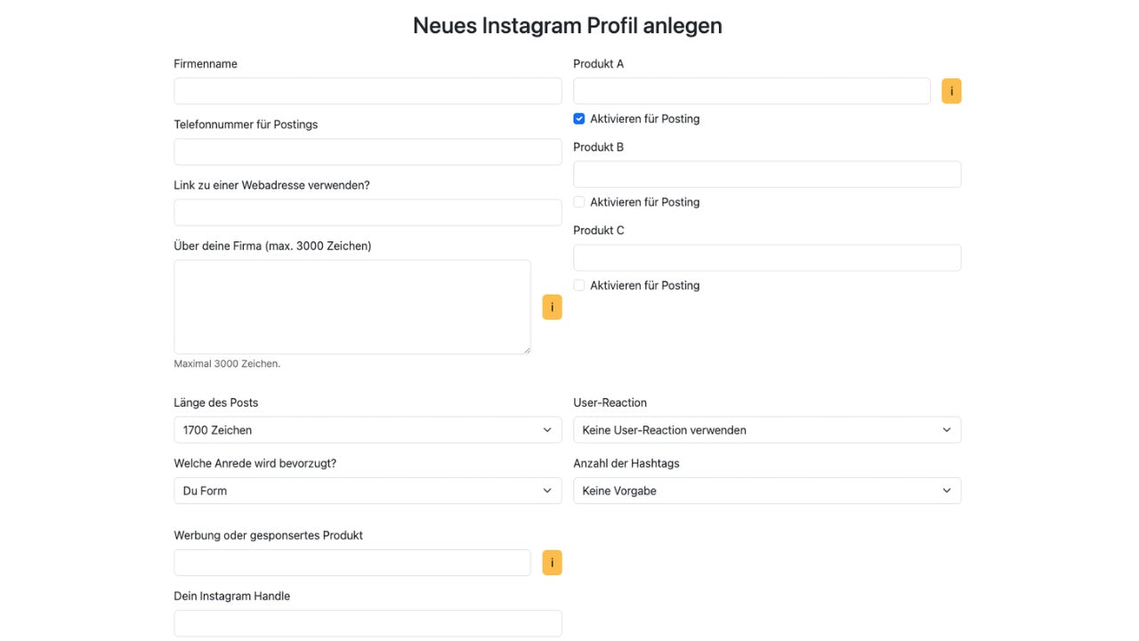 Instagram KI Briefing